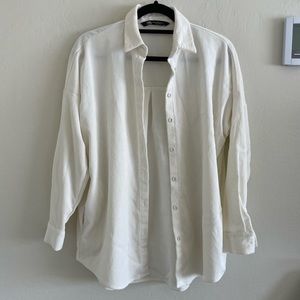 Zara cream light jacket shacket
